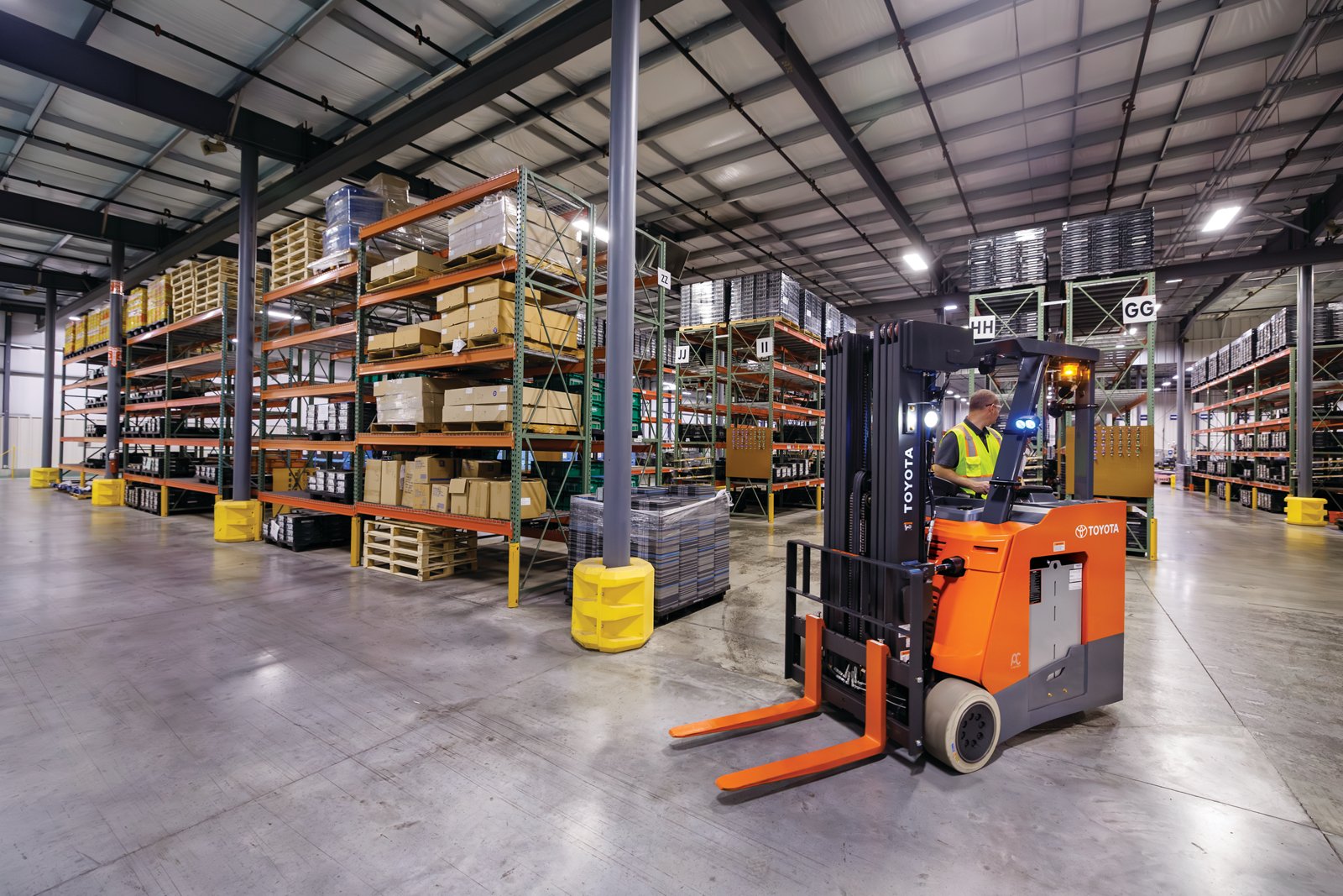 Toyota equipment in a warehouse
